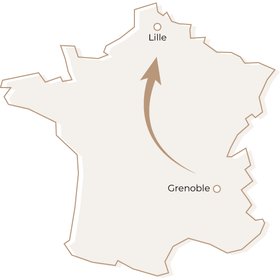 Déménager de Grenoble vers Lille Dmax, entreprise de déménagement d'entreprise et particulier