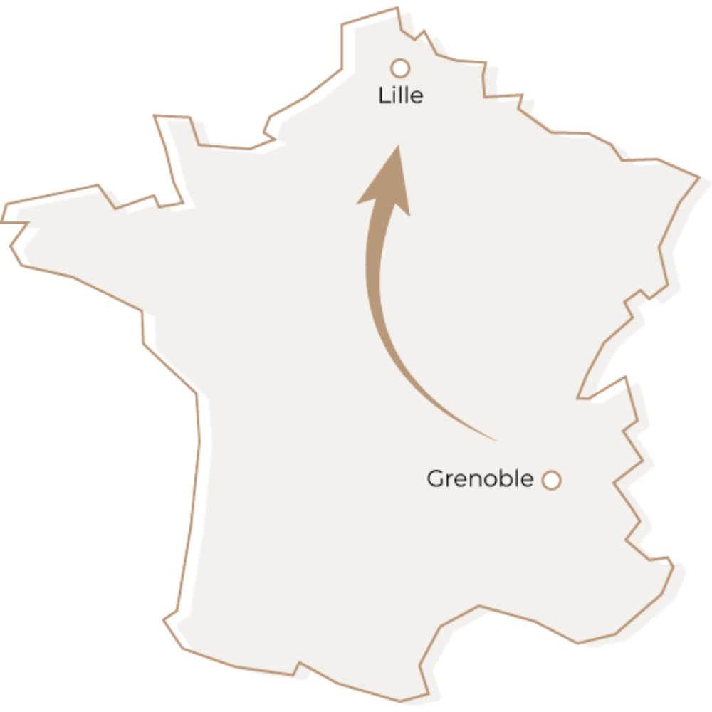 DMAX - Déménager de Grenoble vers Lille - carte grenoble lille fond perdu